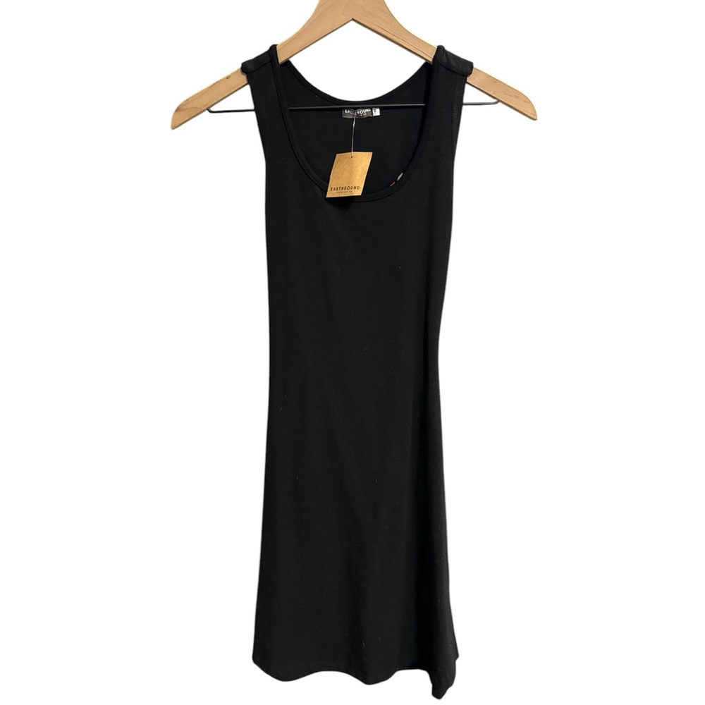 NWOT Earthbound Black / Multi color strap dress Size S